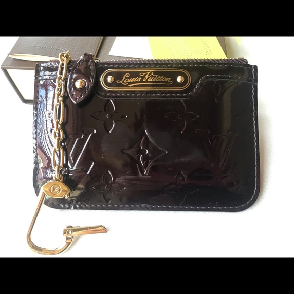 💯Authentic Louis Vuitton Vernis Amarante pochette cles key coin pouch 🥰 - Picture 13 of 16